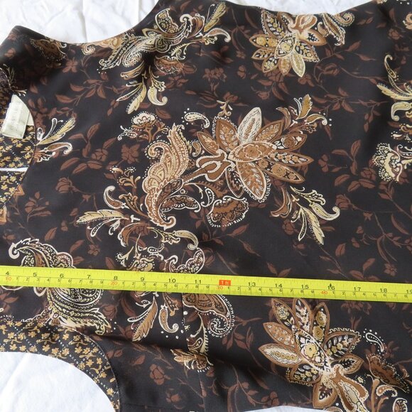 Liz Claiborne reversible black and brown shell blouse - Picture 5 of 7